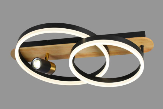 Люстра стельова світлодіодна Valeso 77084/2+1, Чорний