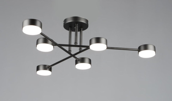 Люстра стельова світлодіодна Valeso N6716/6 GX53 Чорний