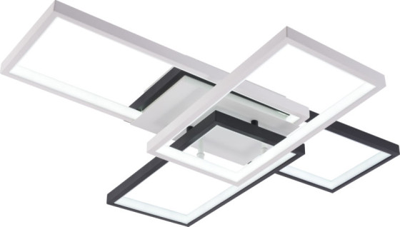 Люстра потолочная светодиодная для гостинной и спальни Valeso DK6558/4 Белый+Черный