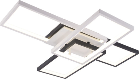 Люстра потолочная светодиодная для гостинной и спальни Valeso DK6558/4 Белый+Черный