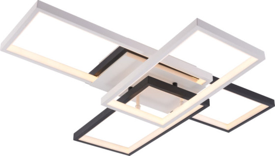 Люстра потолочная светодиодная для гостинной и спальни Valeso DK6558/4 Белый+Черный