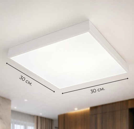 Люстра потолочная светодиодная для спальни и детской Valeso GLD-23415 Ø300 36W с пультом белая