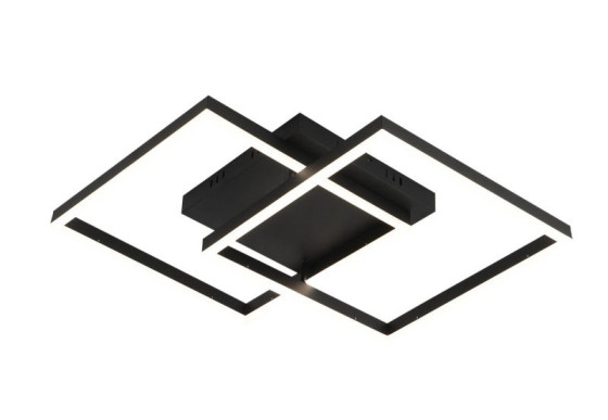 Люстра потолочная светодиодная модерн для гостинной и спальни Valeso LP-DA10457 черная 43W