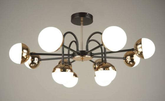 Люстра світлодіодна акрилова Sirius B N4184/12 BK+FGD