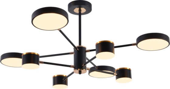 Люстра світлодіодна акрилова Sirius B X13288/8 BK+FGD