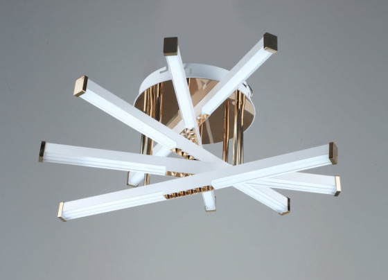 Люстра світлодіодна акрилова Sirius B YH839/5 WT+GD 65W