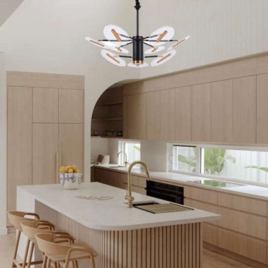 Люстра світлодіодна акрилова Sirius N 3713-B-6+3 (80W)