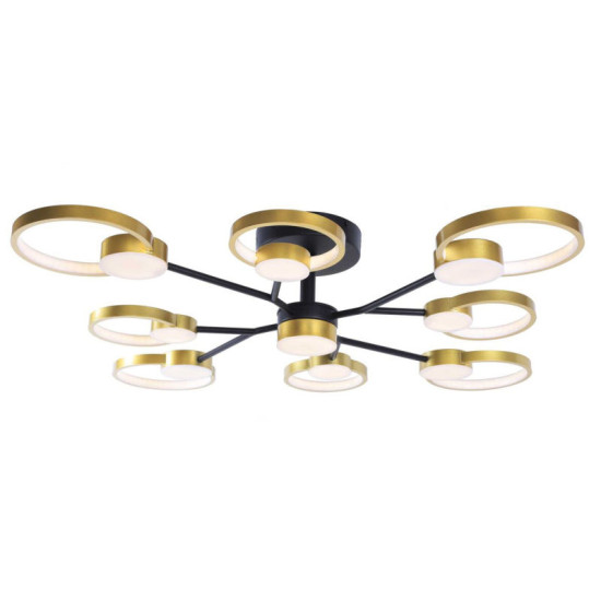 Люстра світлодіодна акрилова Sirius Ш 1313/9 Black+Gold