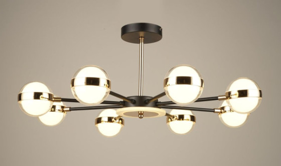 Люстра світлодіодна у вітальню Sirius B N4543/8 BK+FGD