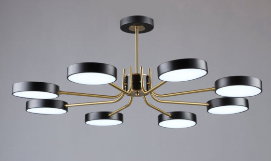 Люстра світлодіодна в стилі лофт Sirius B N6371/8 BK+COP