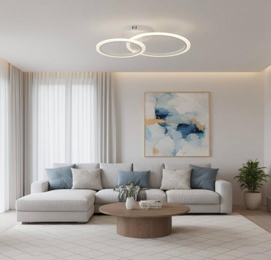 Светодиодная люстра Valeso с пультом,3000-6500K 52W G 2716/2 WT