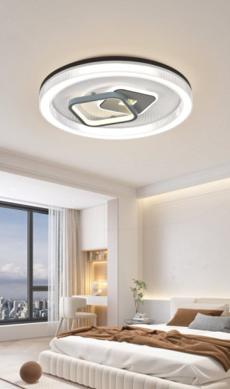 Світлодіодна люстра пристельова Valeso 2H-005, Білий+Чорний