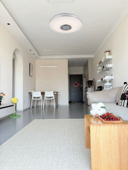 Світлодіодний музичний світильник смарт Valeso LY365-400 WH для спальні та дитячої 48W+5W RGB Білий