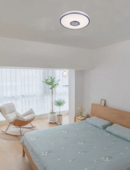 Світлодіодний музичний світильник смарт Valeso LY366-500 WH для вітальні та спальні 60W RGB Білий