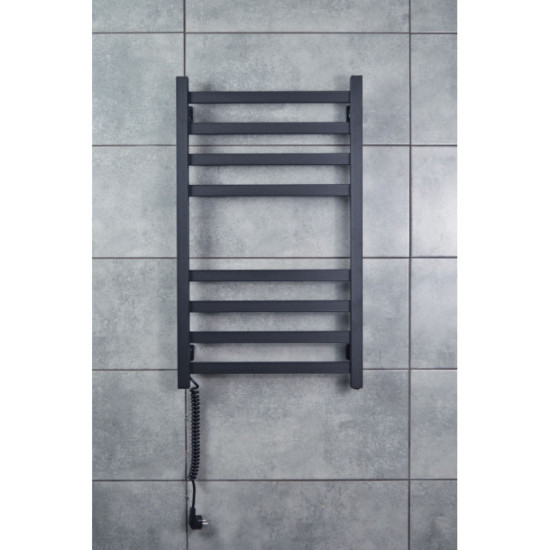 Полотенцесушитель Domingo Axis 480x800 левый черный муар