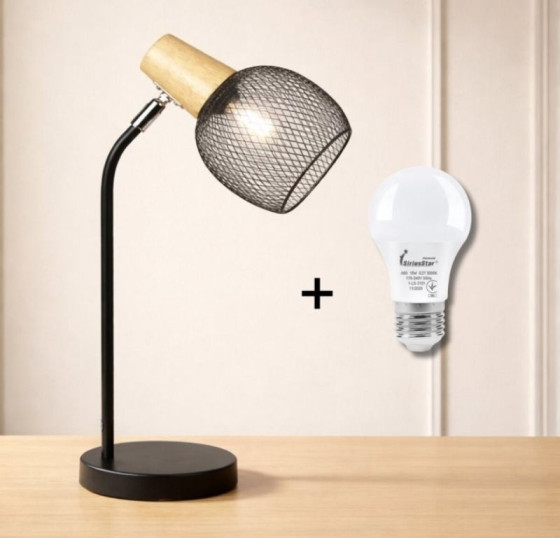 Лампа настільна в стилі лофт Valeso LT9000 BK з поворотним механізмом