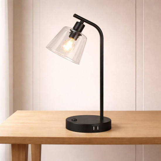 Лампа настольная декоративная Valeso LT91089E BK черный