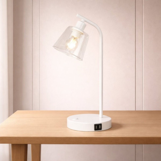 Лампа настольная декоративная Valeso LT91089E WT белый