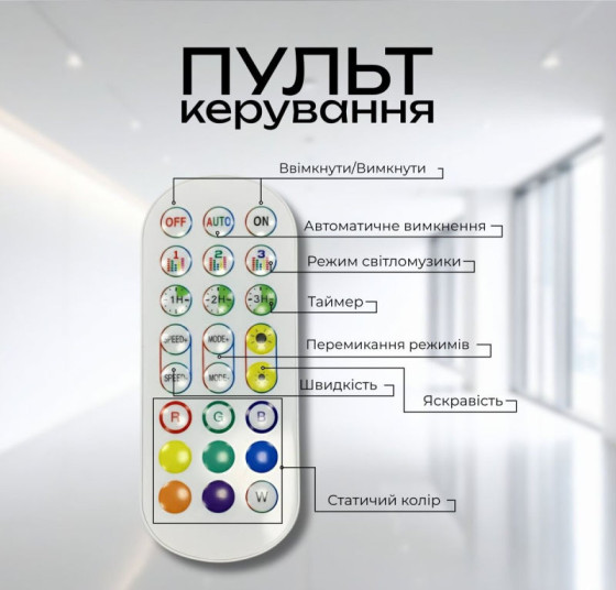Торшер светодиодный Valeso LED RGB IC умный 150см музыкальная синхронизация