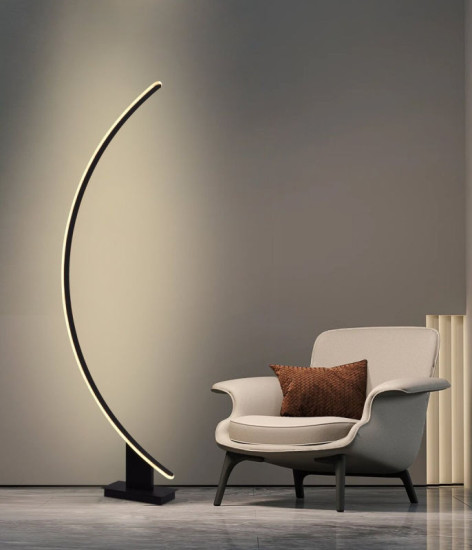 Торшер современный светодиодный Valeso LDD1007 BK 76W черный