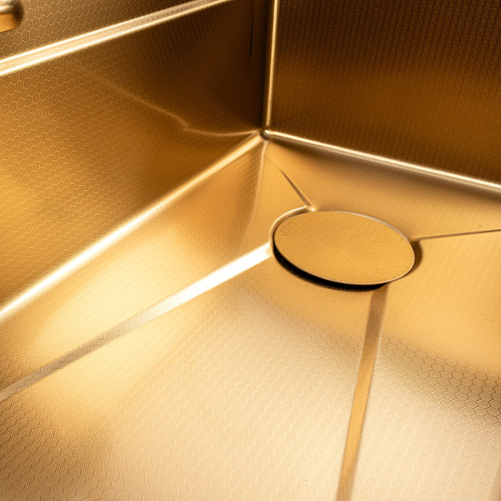 Кухонна мийка Valeso Handmade PVD 75*45 Gold "Водоспад" (ДЕКОР)