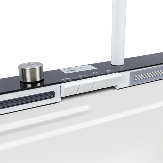 Кухонная мойка Valeso Handmade 75*45 PVD белая "Водопад" (ДЕКОР)