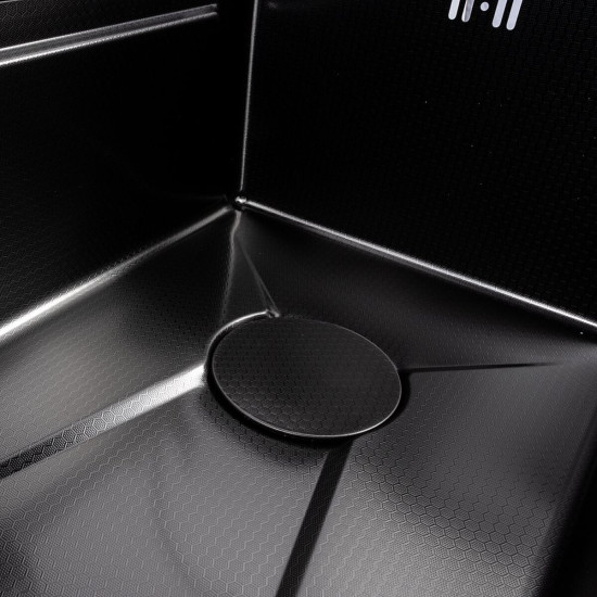 Кухонна мийка Valeso Handmade 75*45G PVD "Водоспад" чорний декор