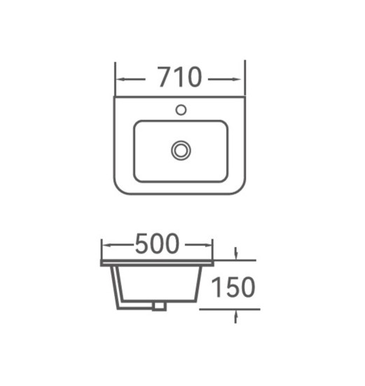 Раковина Valeso 8710*500*150 8035-70