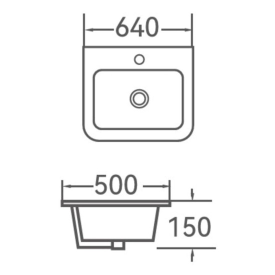 Раковина Valeso 8640*500*150 8035-60