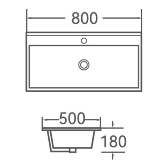 Раковина Valeso 8800*500*180 8038-80