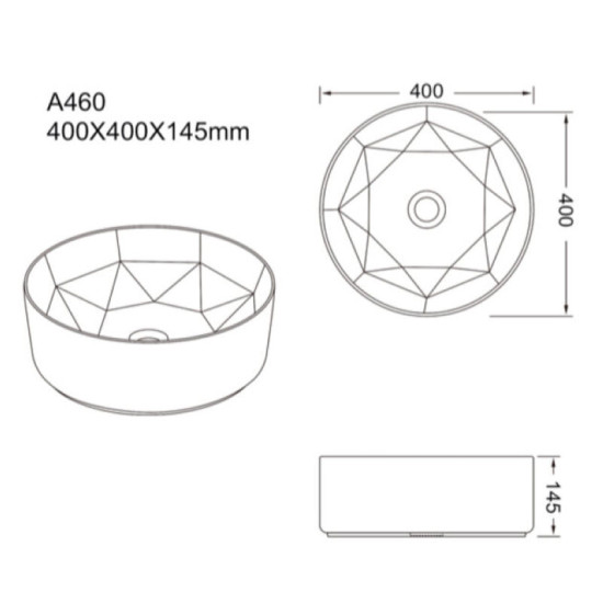 Раковина Valeso 8400*400*145 A460B