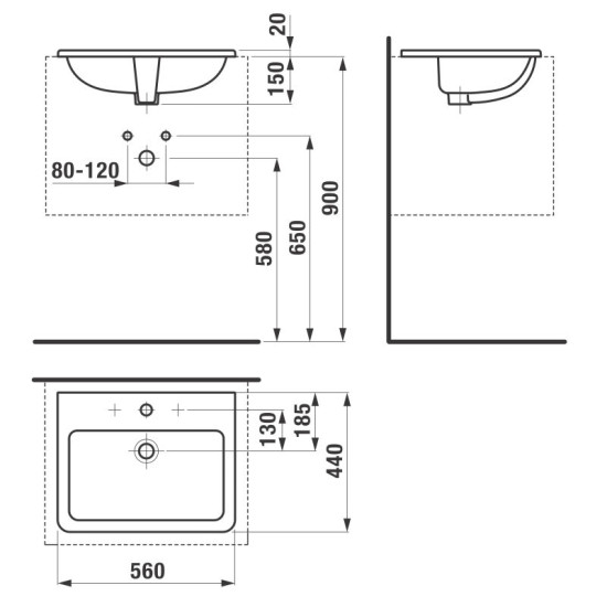 Раковина Jika Сubito H8189630001301