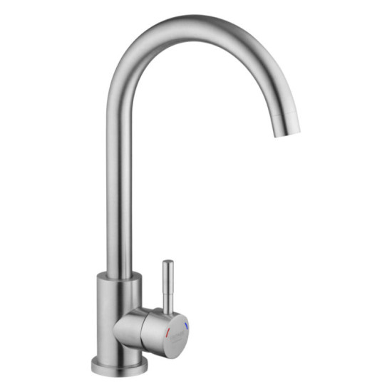 Кухонна мийка Kroner Geburstet-7848RHM + Edelstahl Klassisch-ESG035 + Spender-016