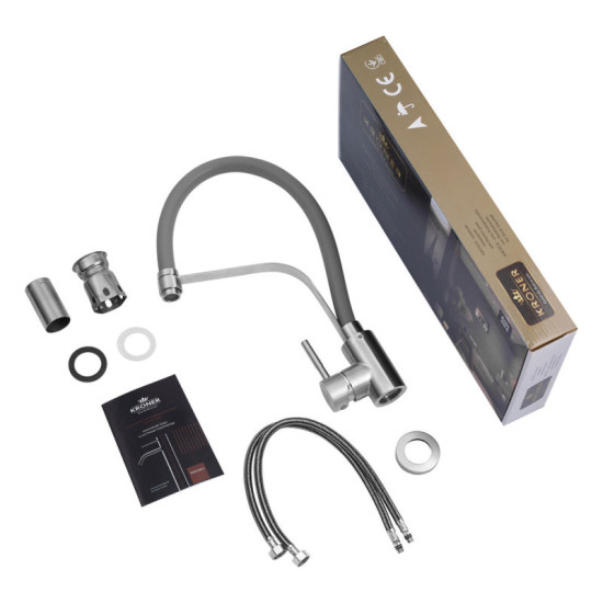 Кухонний змішувач Kroner KRP Edelstahl Klassisch - ESG03593GRA