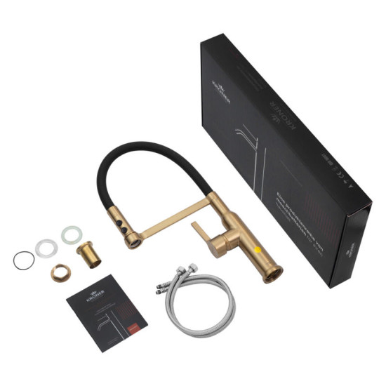 Кухонный смеситель Kroner KRP Ersel - GBG03112BLK