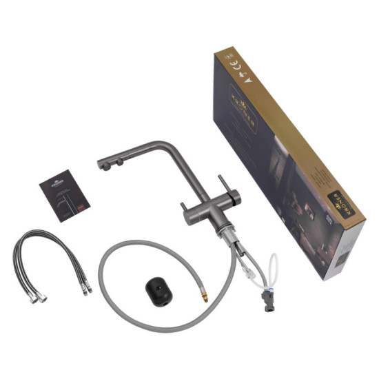 Кухонний змішувач із підключенням до фільтра Kroner KRP Edelstahl Klassisch - PVD03811