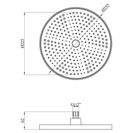 Лейка для верхнего душа Kroner Element 2801532901Z-0101