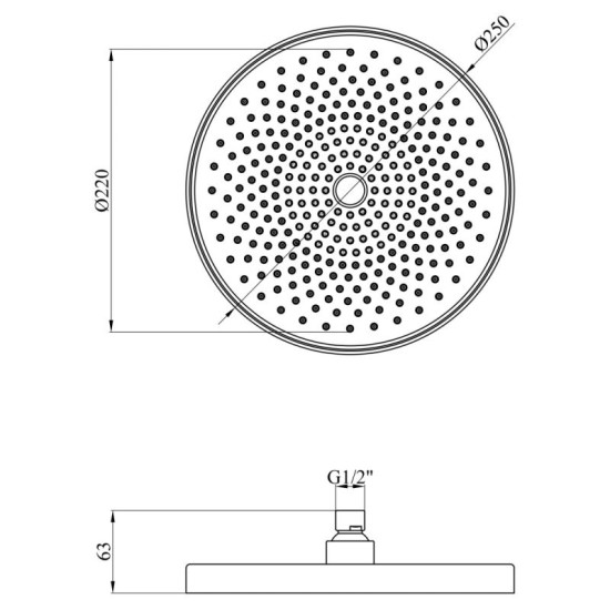 Лейка для верхнего душа Kroner Element 2801562923Z-5301