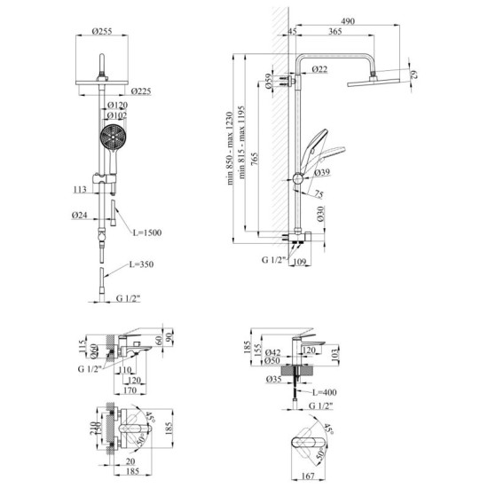 Набір змішувачів Kroner Element 211801-3801