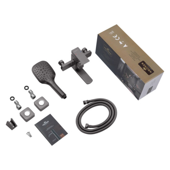 Змішувач для ванни Kroner KRP Edelstahl Kubus - PVD060