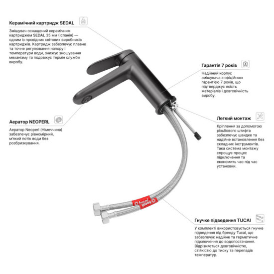 Смеситель для раковины Kroner Element 211110-5301