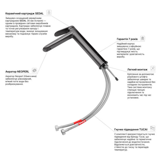 Смеситель для раковины Kroner Element 211111-5301