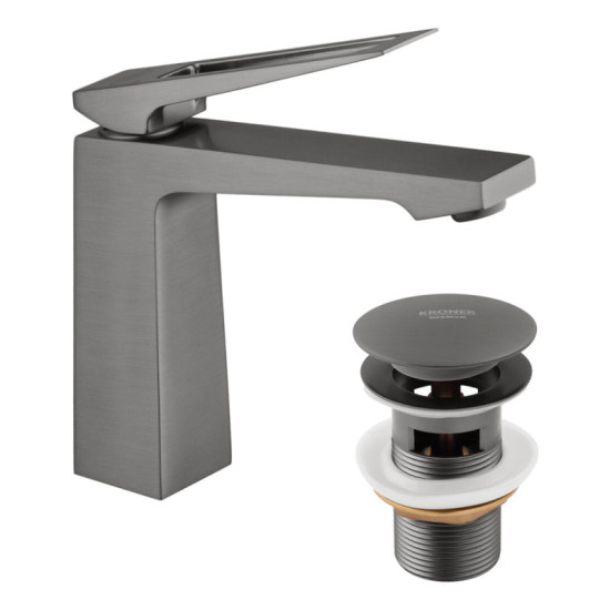 Смеситель для раковины Kroner KRP Ersel - GRP0110BV з донним клапаном