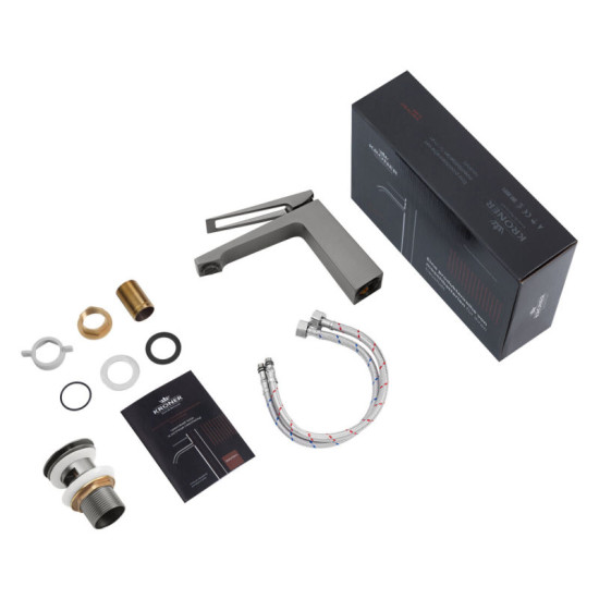 Смеситель для раковины Kroner KRP Ersel - GRP0110BV з донним клапаном