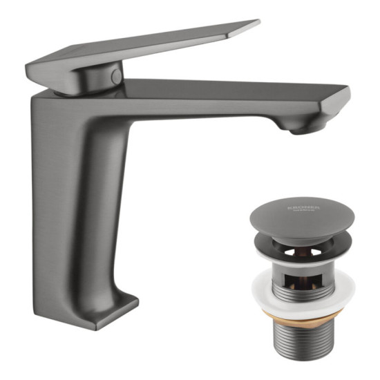 Смеситель для раковины Kroner KRP Ersel - GRP0111BV з донним клапаном