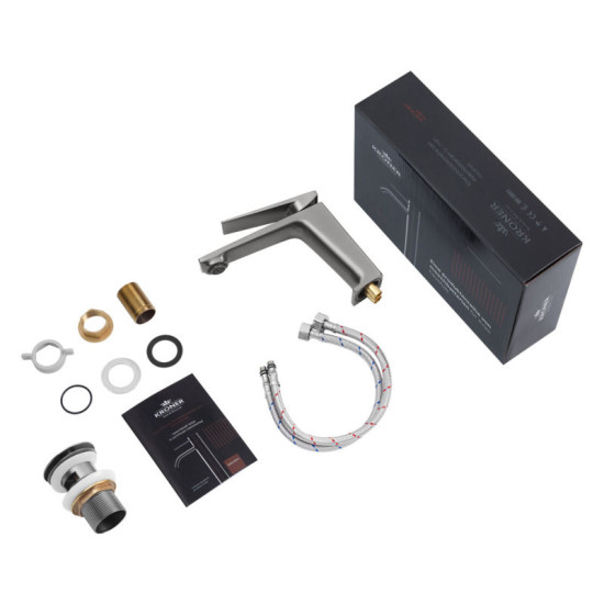 Смеситель для раковины Kroner KRP Ersel - GRP0111BV з донним клапаном