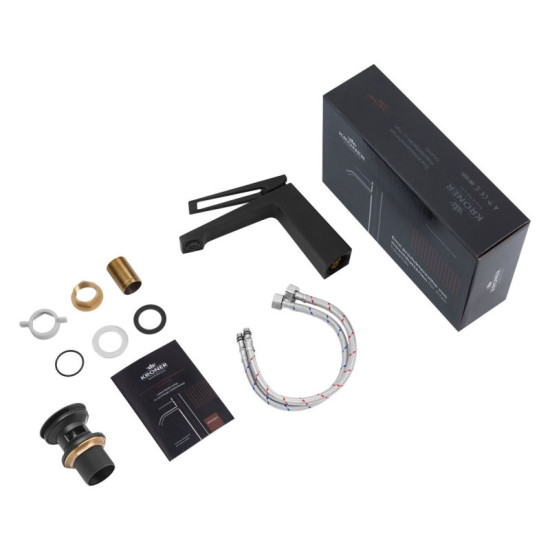 Смеситель для раковины Kroner KRP Ersel - SCH0110BV з донним клапаном