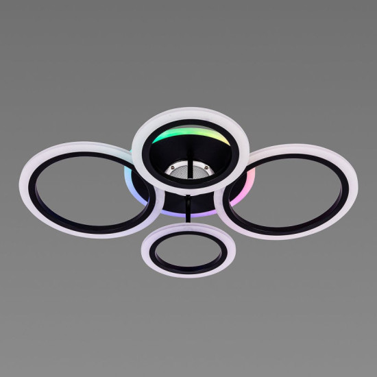 Потолочная люстра светодиодная с музыкальной колонкой и RGB подсветкой для спальни и детской Valeso YZD1270