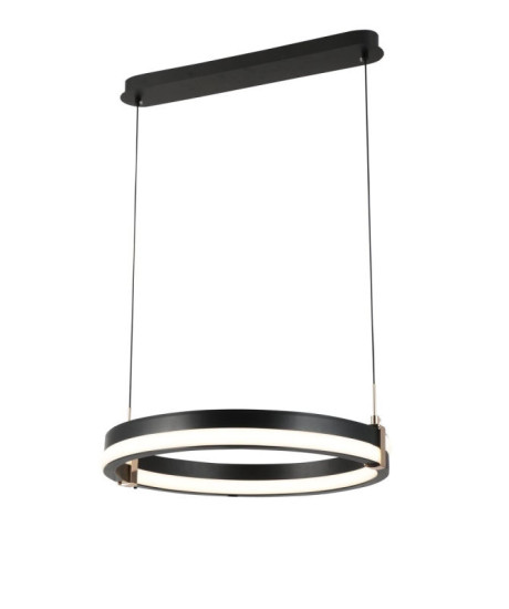 Підвісна LED-люстра Valeso G 2919/500D 108W, з пультом 2.4G із затемненням Чорний+Золото