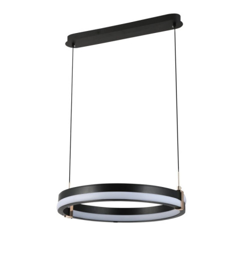 Підвісна LED-люстра Valeso G 2919/500D 108W, з пультом 2.4G із затемненням Чорний+Золото